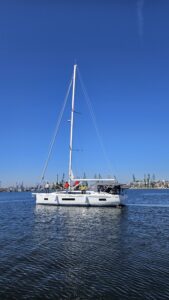 Bavaria C46 seatrial Varna, Bulgaria 2025- plecarea din port